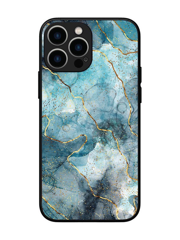 iPhone 13 Pro Max Oceanic Golden Strip Marble