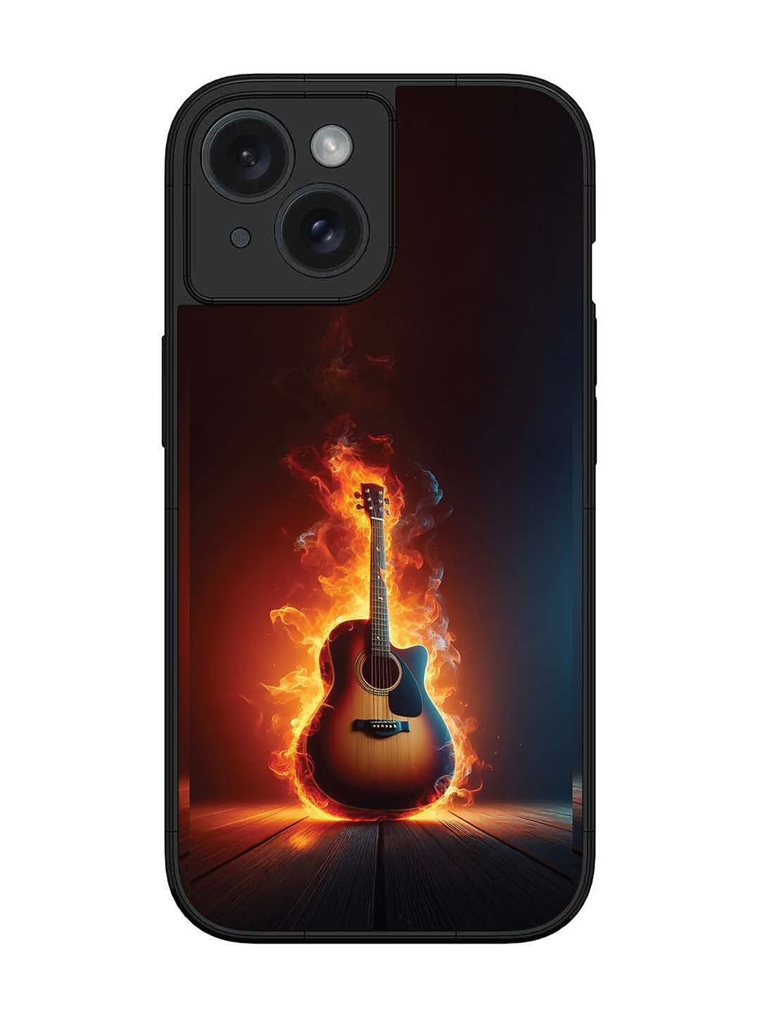 iPhone 14 Fire Acoustic Guitar Stage Passion