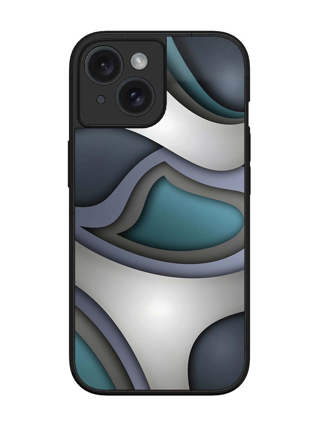 iPhone 14 Slate Blue Gradient Wave