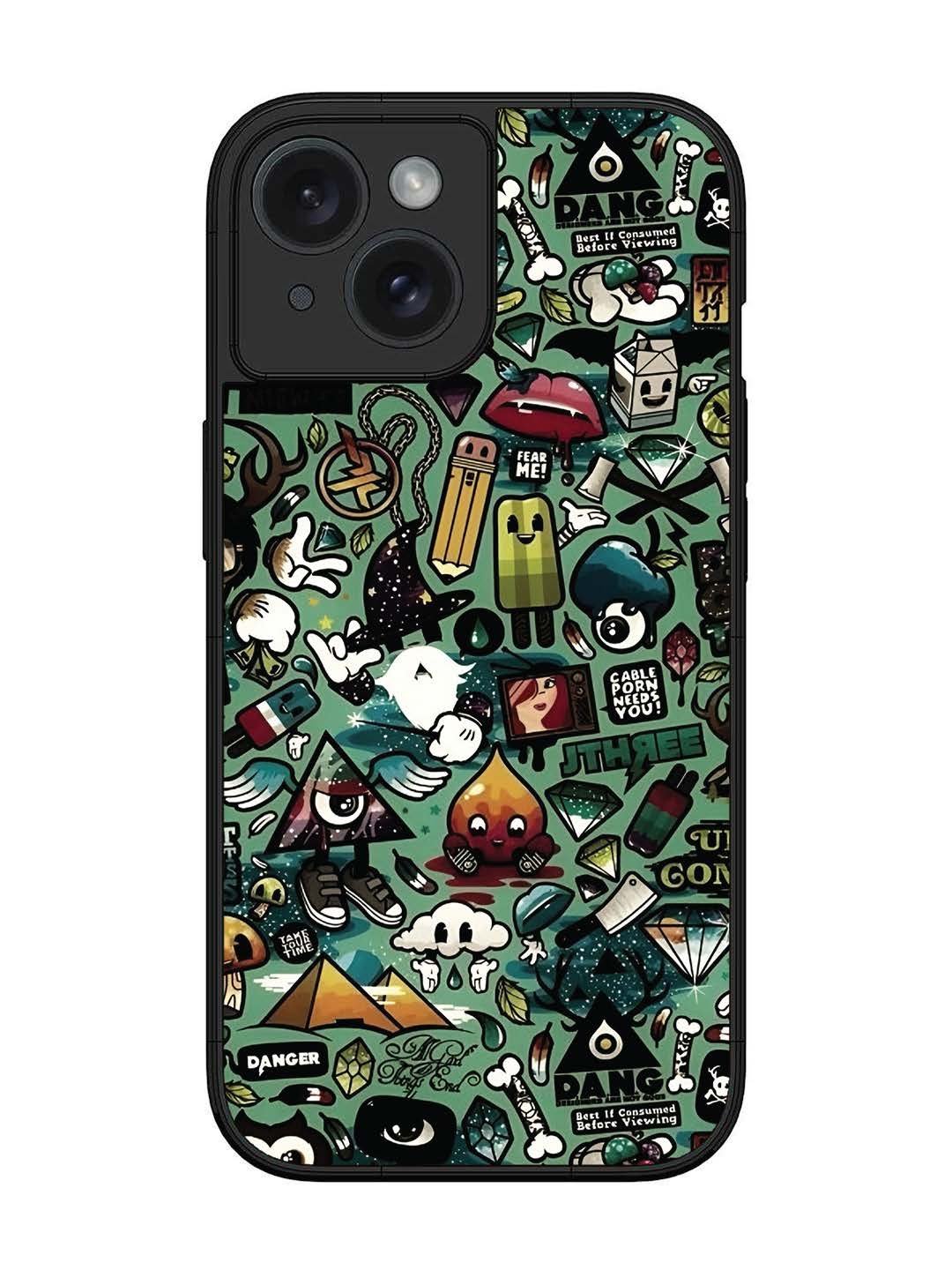 iPhone 14 Pop Art Doodle Graffiti Collage