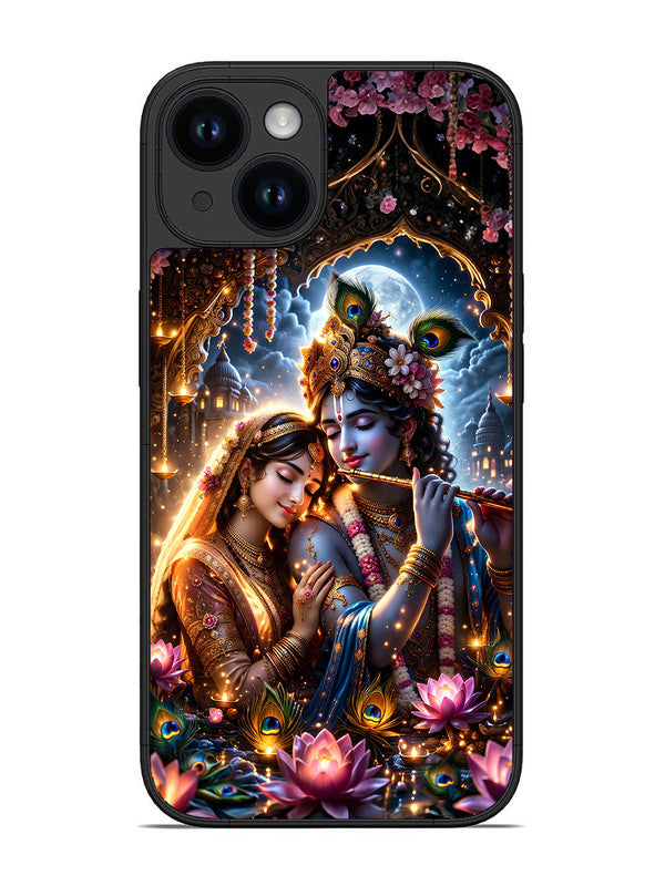 iPhone 14 | 2D Metal | Radha Krishna Enjoying Flute 2 | IP-14-461