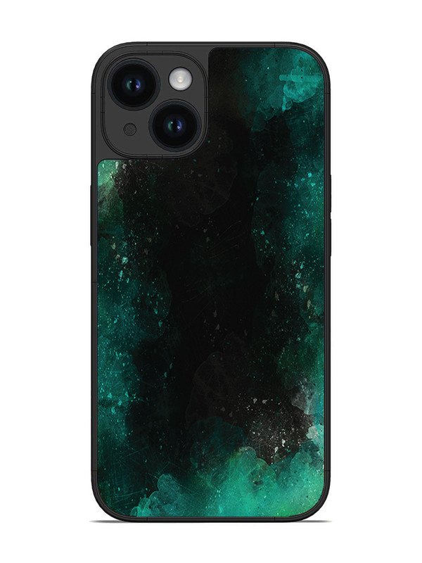 iPhone 15 Dark Black And Green Forest