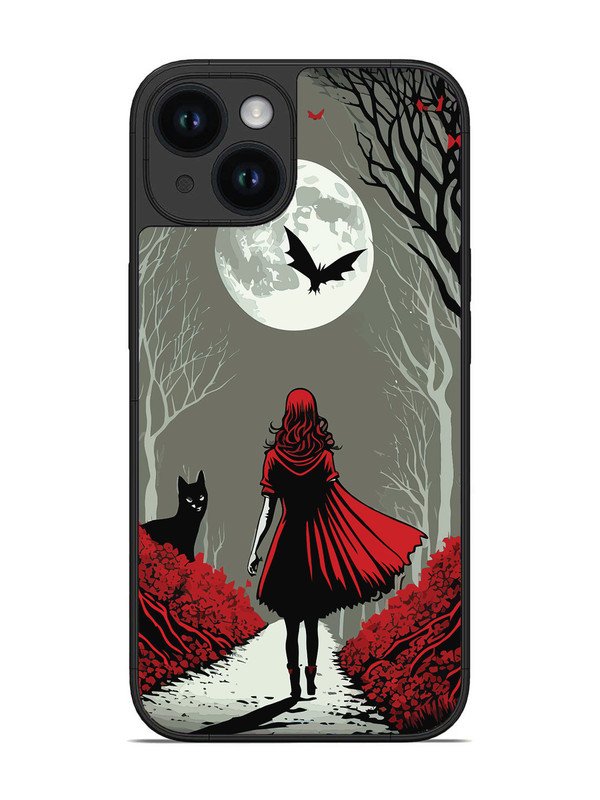 iPhone 15 Scarlet Girl in Red Forest