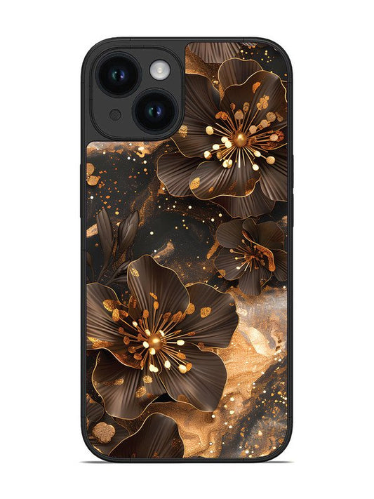 iPhone 15 Golden Flowars
