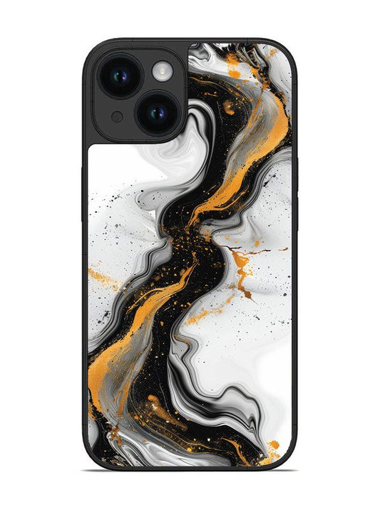 iPhone 15 Black And Golden Marble Essence