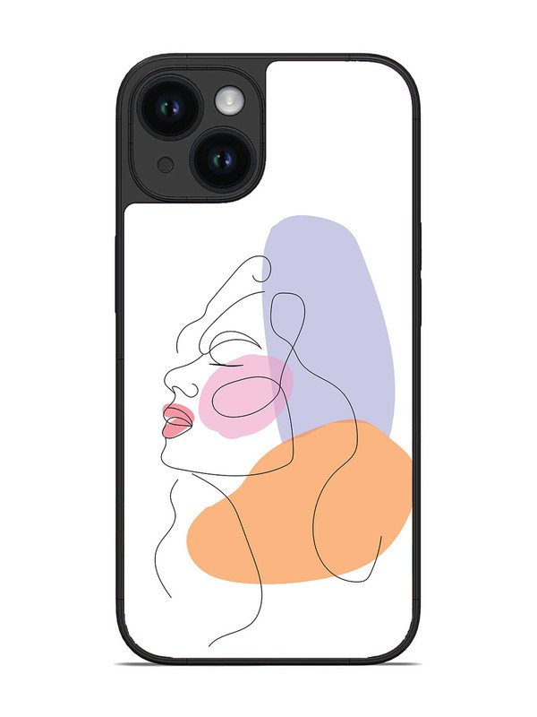 iPhone 15 Line Art Girl Face