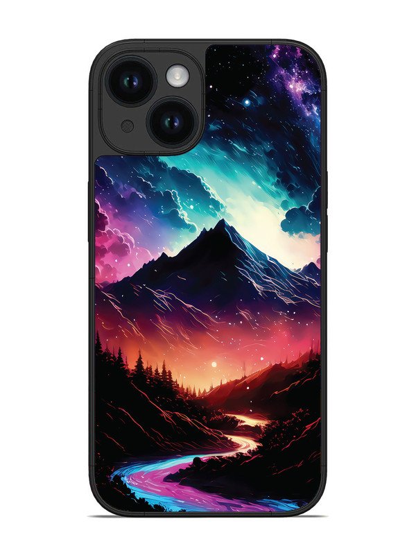 iPhone 14 mountain-valley-Colorful-cloud-at-night