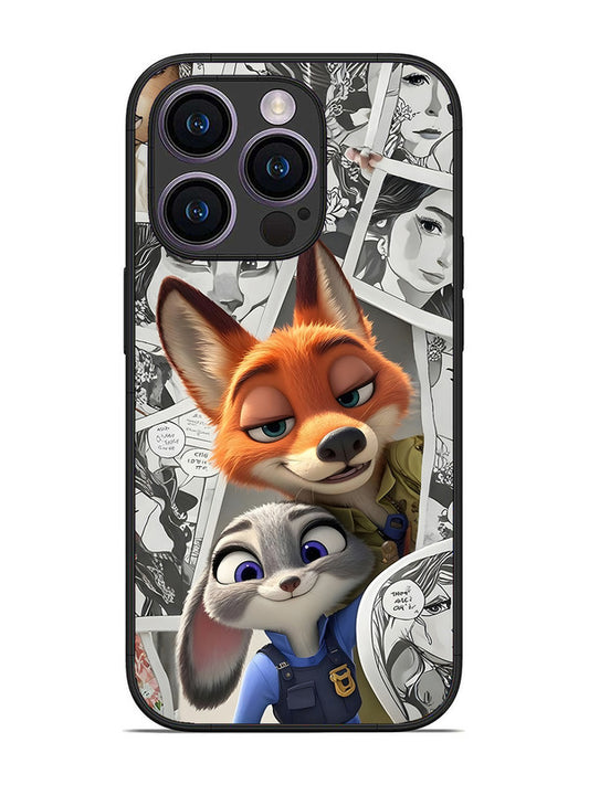 iPhone 14 Pro Cute Nick wilde and judy hopps