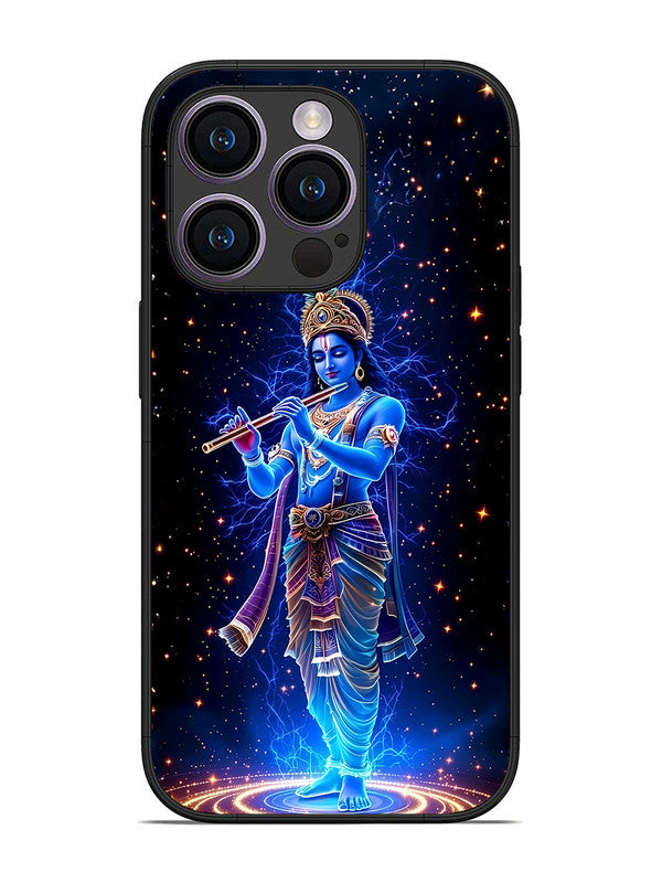 iPhone 14 Pro | 2D Metal | Krishna with Flute | IP-14P-455