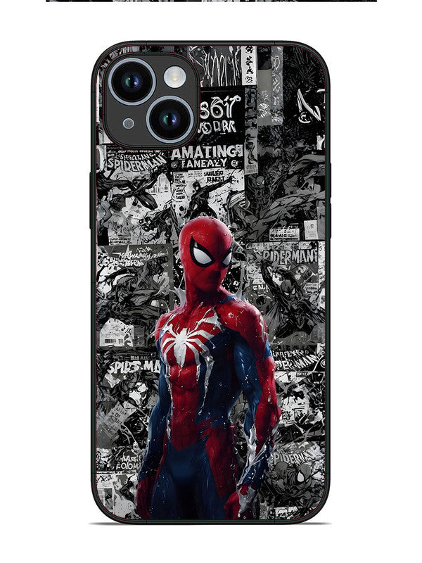 iPhone 14 Plus Spiderman Highlighted on News Paper