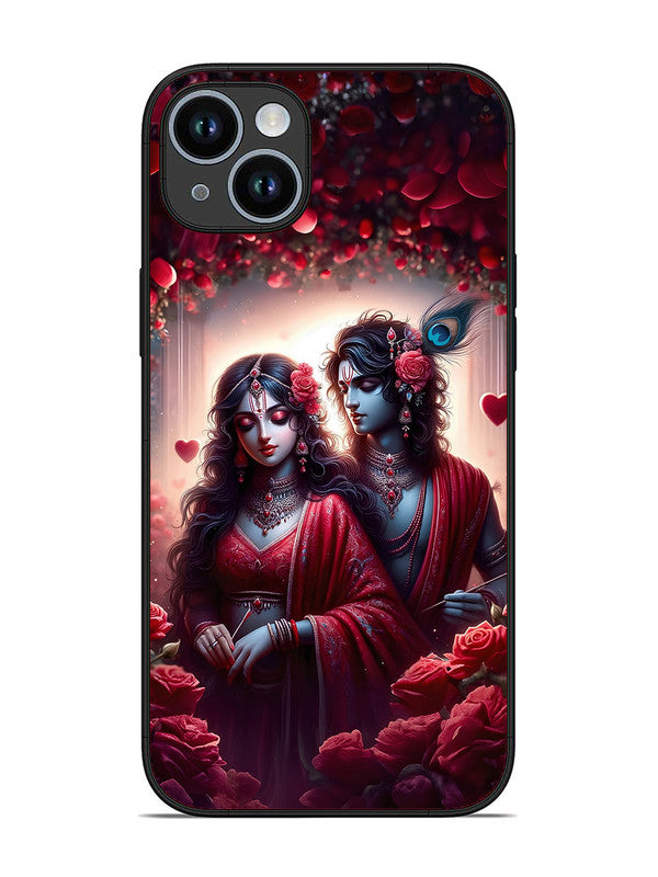 iPhone 14 Plus | 2D Metal | Couples in Red theme like Radha Krishna | IP-14Pl-458