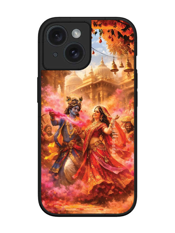 iPhone 15 Radha Krishna Playing Holi