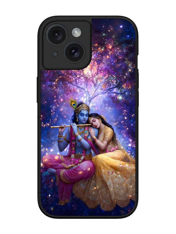 iPhone 15 | 2D Metal | Radha Krishna Enjoying Flute | IP-15-459