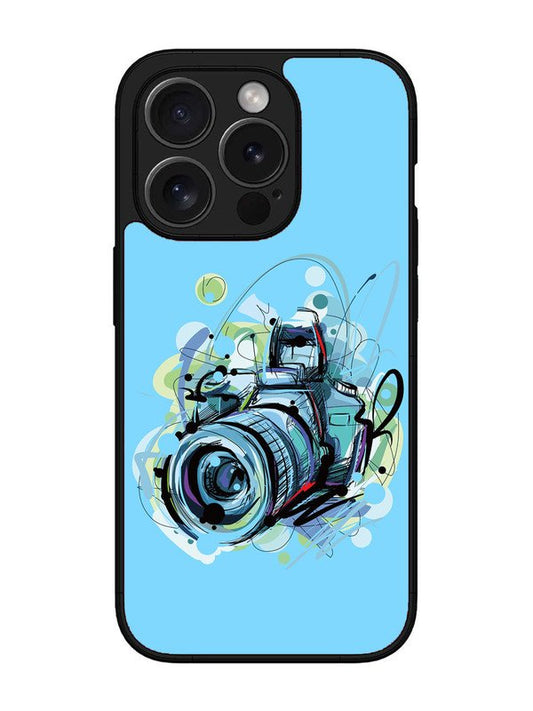 iPhone 15 Pro Max Camera Blue Background
