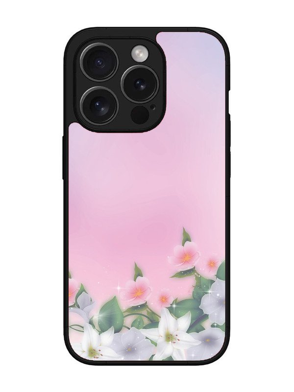 iPhone 15 Pro Max Pink Floral Elegance