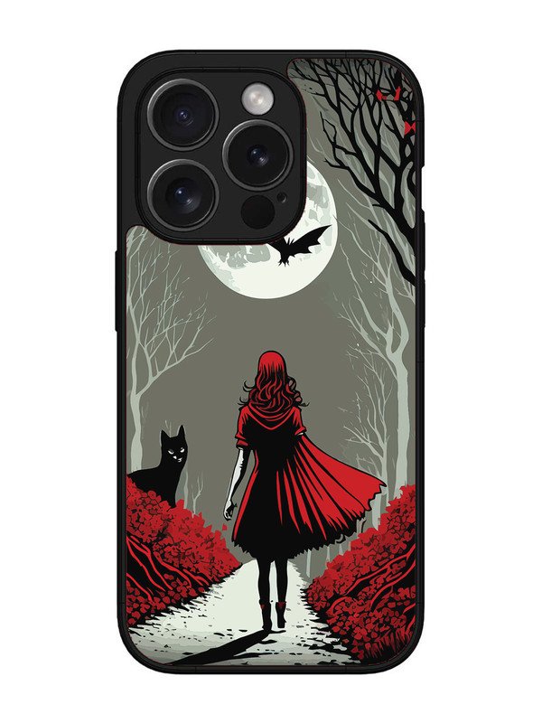 iPhone 15 Pro Max Scarlet Girl in Red Forest