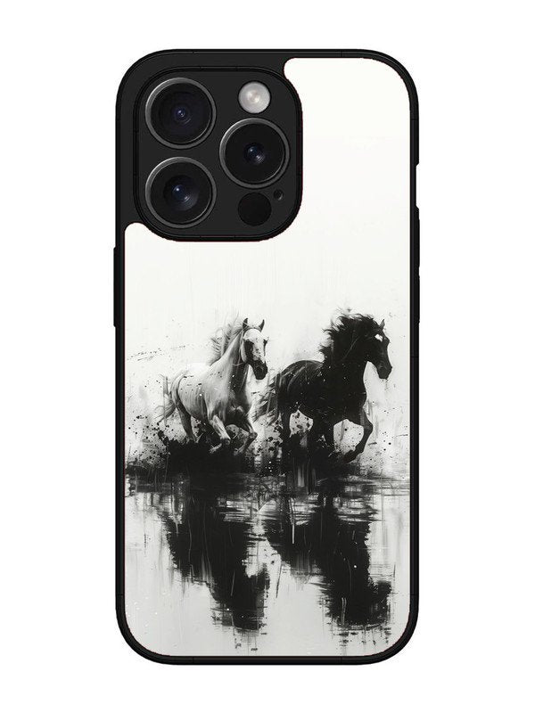 iPhone 15 Pro Max Black & White Horse