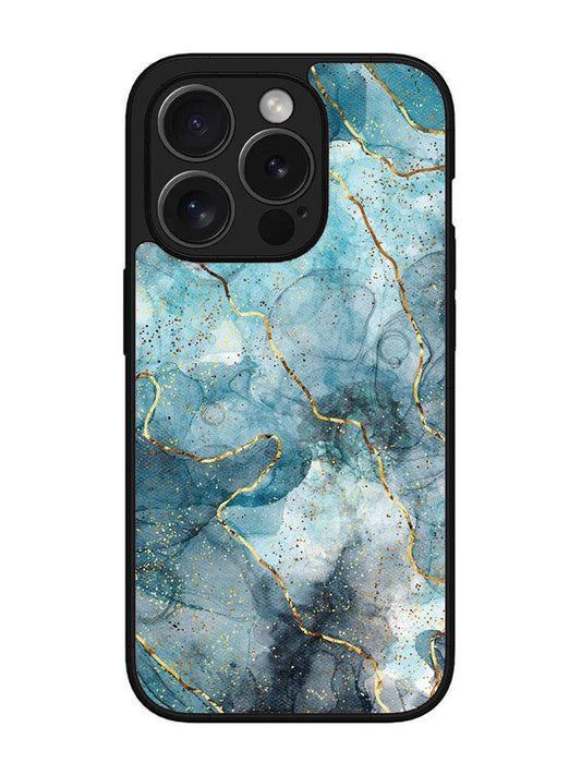iPhone 15 Pro Max Oceanic Golden Strip Marble