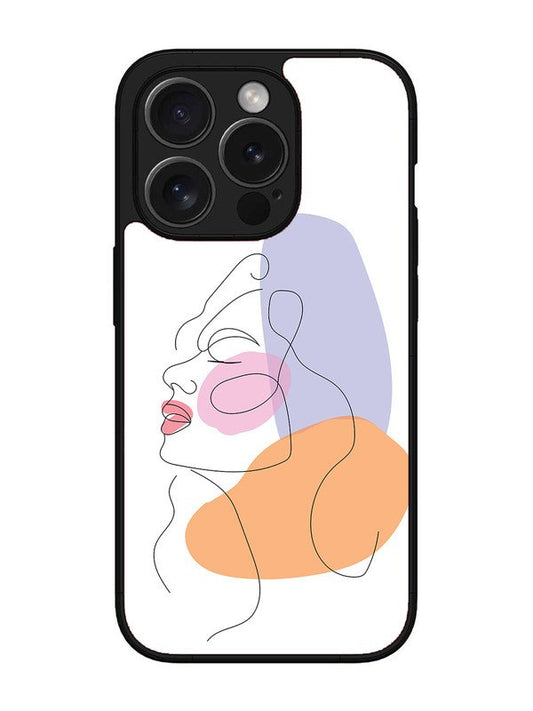 iPhone 15 Pro Max Line Art Girl Face