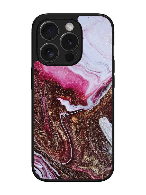 iPhone 15 Pro Max Elegant Rose & Gold Marble