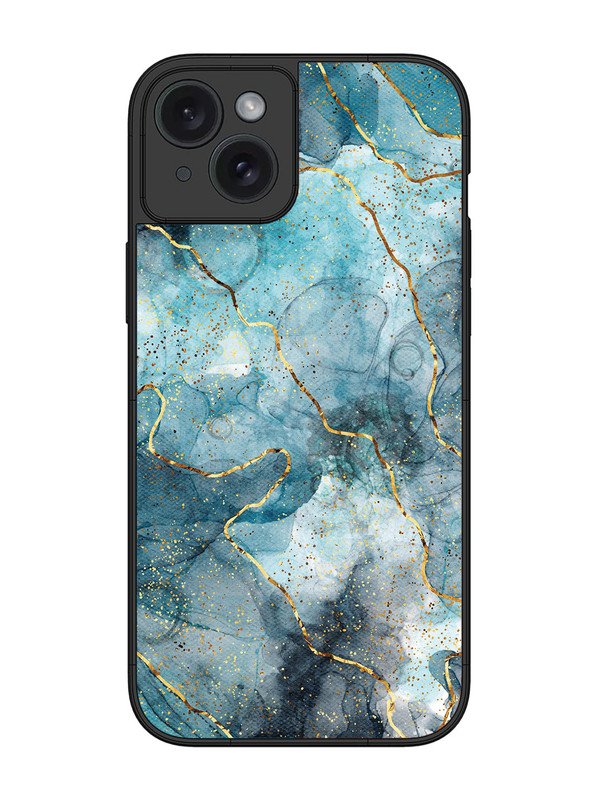 iPhone 15 Plus Oceanic Golden Strip Marble