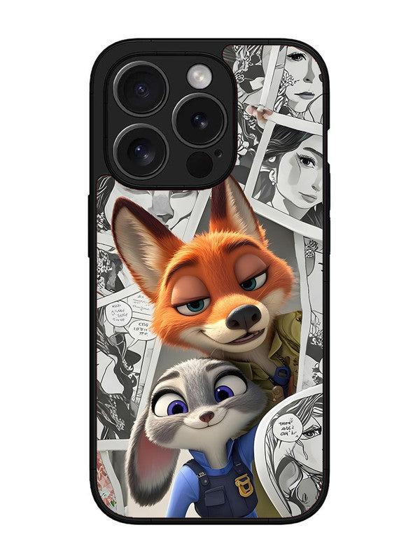 iPhone 15 Pro Cute Nick wilde and judy hopps