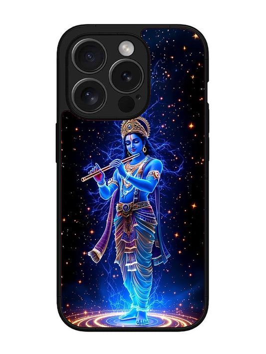iPhone 15 Pro | 2D Metal | Krishna with Flute | IP-15P-455