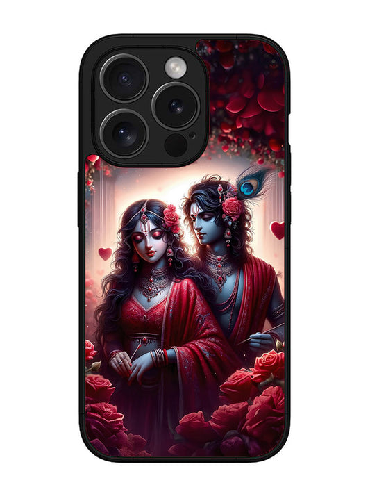 iPhone 15 Pro | 2D Metal | Couples in Red theme like Radha Krishna | IP-15P-458