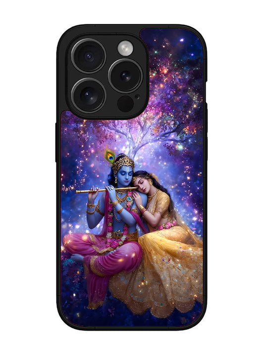 iPhone 15 Pro | 2D Metal | Radha Krishna Enjoying Flute | IP-15P-459