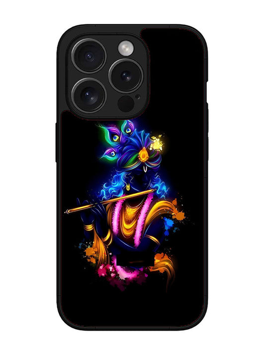 iPhone 15 Pro | 2D Metal | Krishna Playing Flute | IP-15P-460
