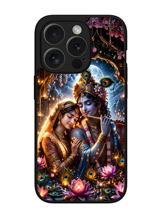 iPhone 15 Pro | 2D Metal | Radha Krishna Enjoying Flute 2 | IP-15P-461
