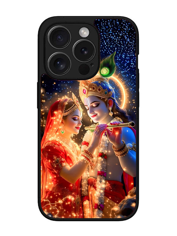 iPhone 15 Pro | 2D Metal | Radha Krishna posing with flute | IP-15P-462
