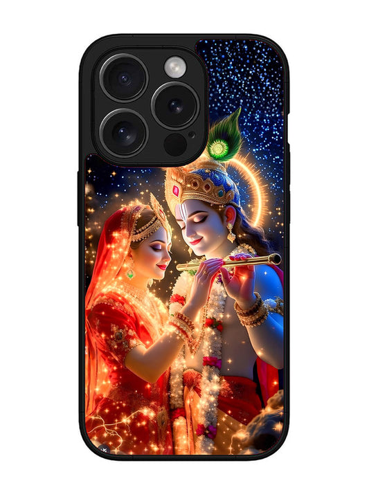 iPhone 15 Pro | 2D Metal | Radha Krishna posing with flute | IP-15P-462