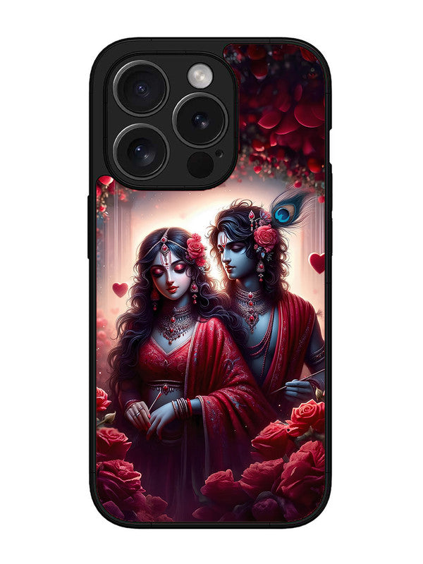 iPhone 15 Pro Max | 2D Metal | Couples in Red theme like Radha Krishna | IP-15PM-458