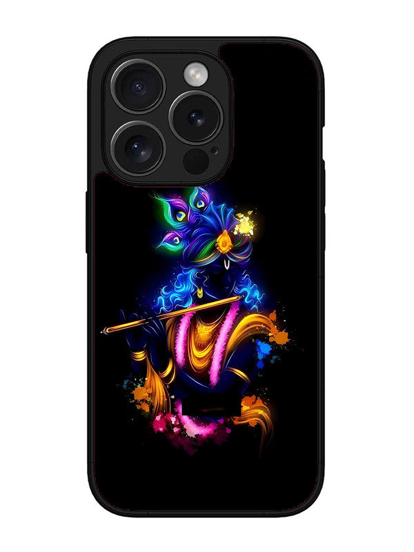 iPhone 15 Pro Max | 2D Metal | Krishna Playing Flute | IP-15PM-460