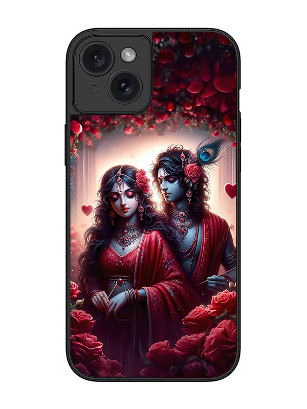 iPhone 15 Plus | 2D Metal | Couples in Red theme like Radha Krishna | IP-15Pl-458