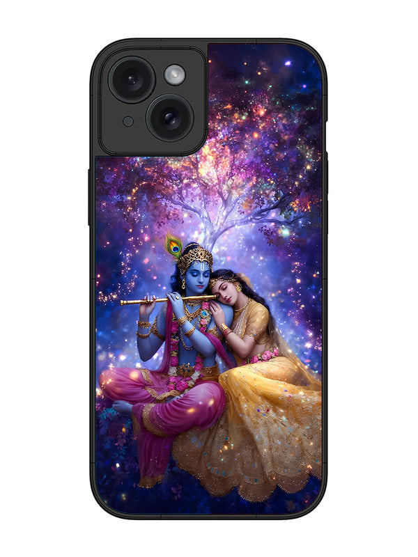 iPhone 15 Plus | 2D Metal | Radha Krishna Enjoying Flute | IP-15Pl-459