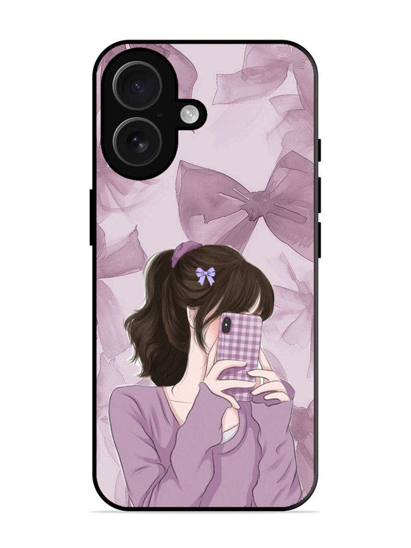 iPhone 16 Pinky Girl taking selfie