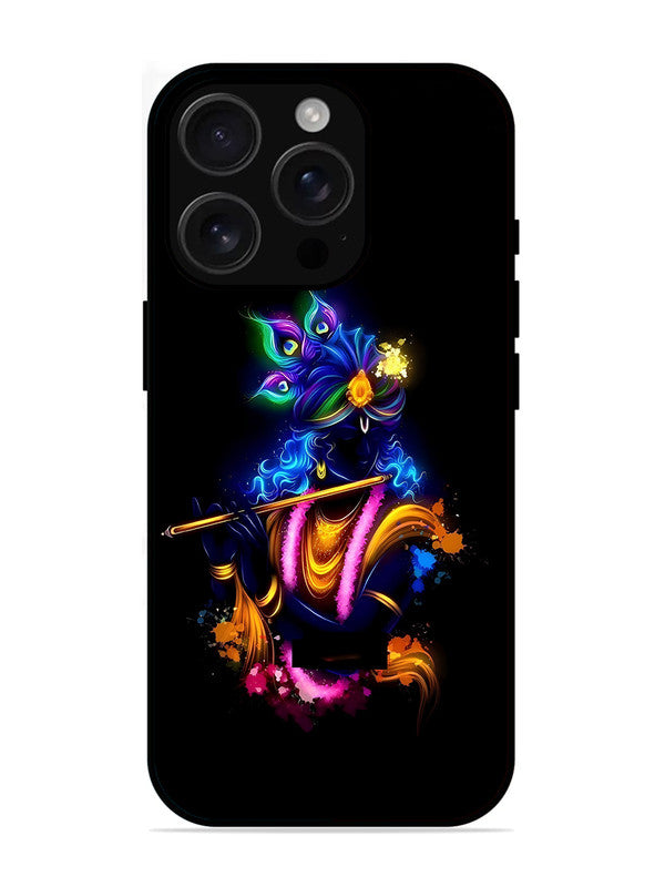 iPhone 16 Pro | 2D Metal | Krishna Playing Flute | IP-16P-460