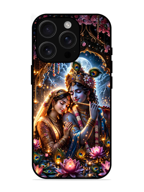 iPhone 16 Pro | 2D Metal | Radha Krishna Enjoying Flute 2 | IP-16P-461