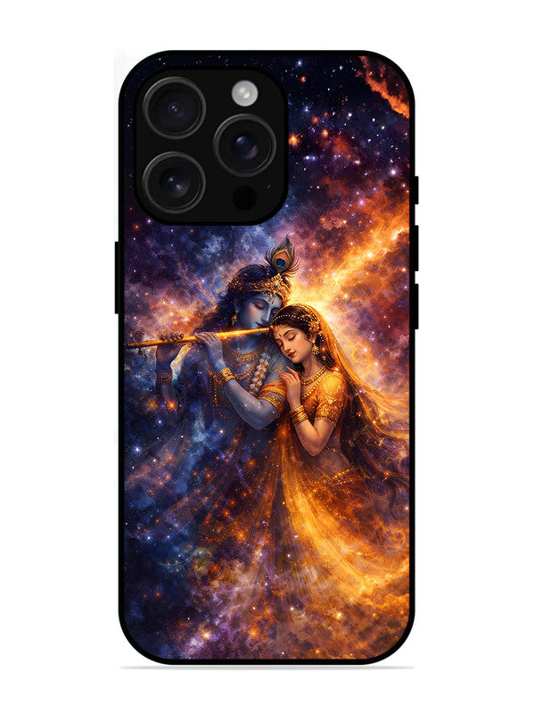 iPhone 16 Pro Max | 2D Metal | Radha Krishna Dancing on Flute | IP-16PM-456