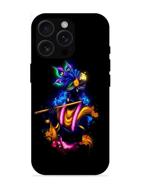 iPhone 16 Pro Max | 2D Metal | Krishna Playing Flute | IP-16PM-460