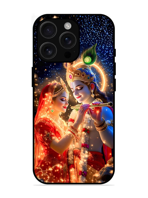 iPhone 16 Pro Max | 2D Metal | Radha Krishna posing with flute | IP-16PM-462