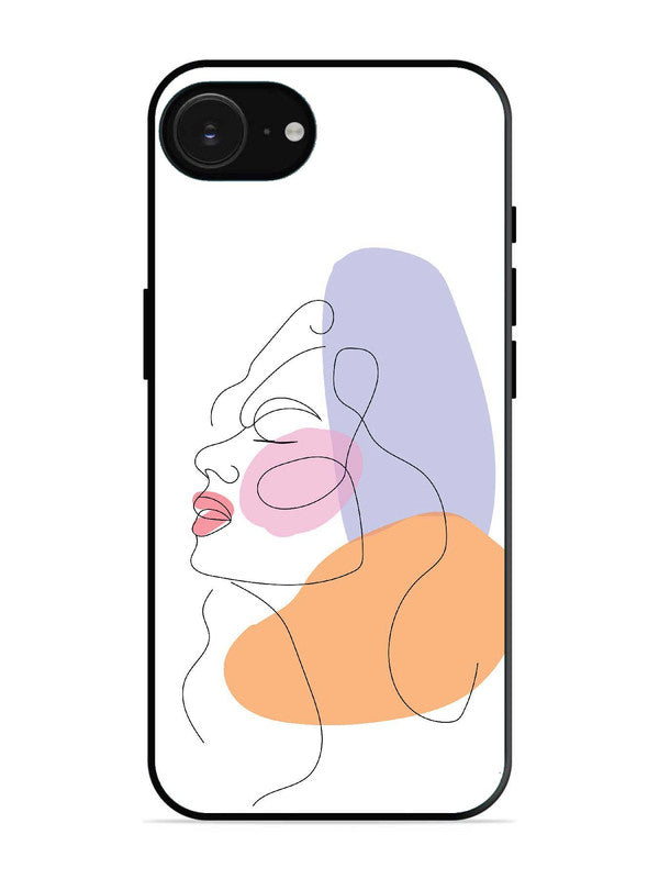iPhone 16e Line Art Girl Face