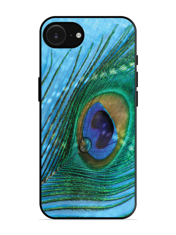 iPhone 16e A drop on Peacock Feather