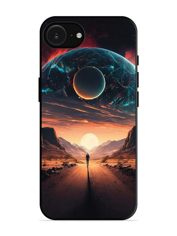 iPhone 16e Sunset with space scene