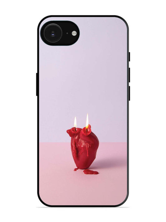 iPhone 16e A Lighted Heart Candle