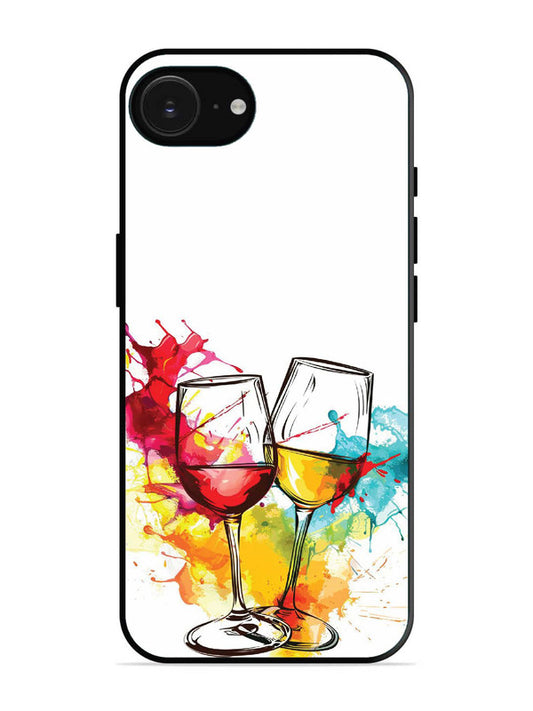 iPhone 16e Colorful wine glasses