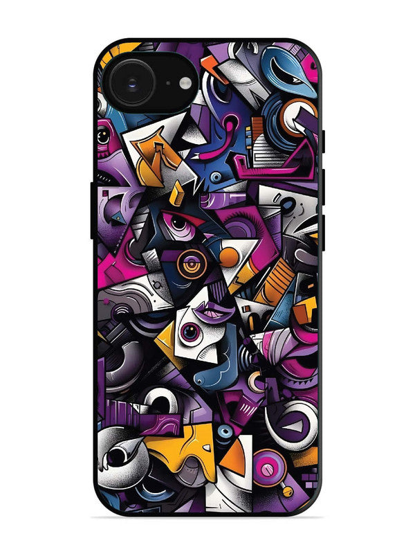 iPhone 16e Abstract Geometric Graffiti Chaos