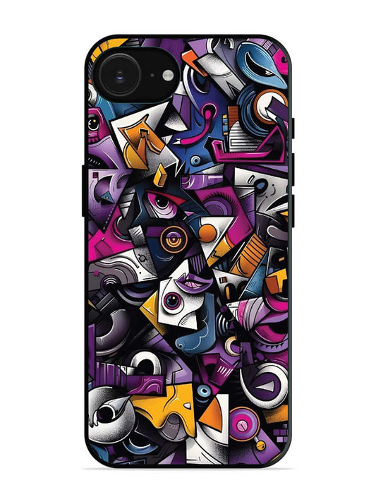 iPhone 16e Abstract Geometric Graffiti Chaos